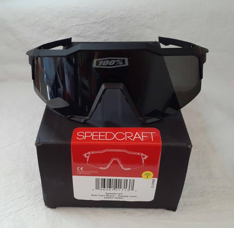 100% SPEEDCRAFT ソフトタクトブラック / スモークレンズ